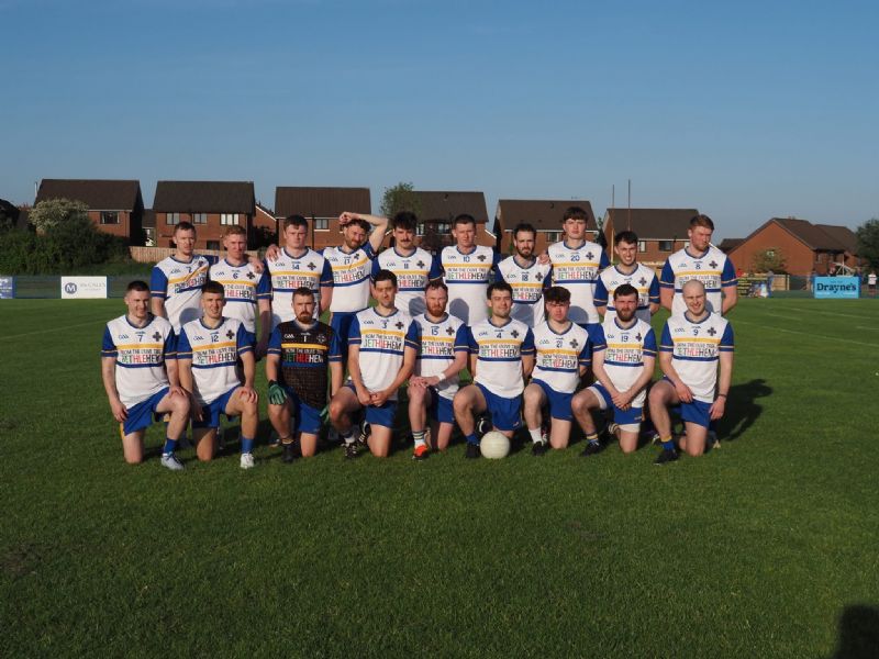 Senior Men's away kit kindly sponsored by From the Olive Tree